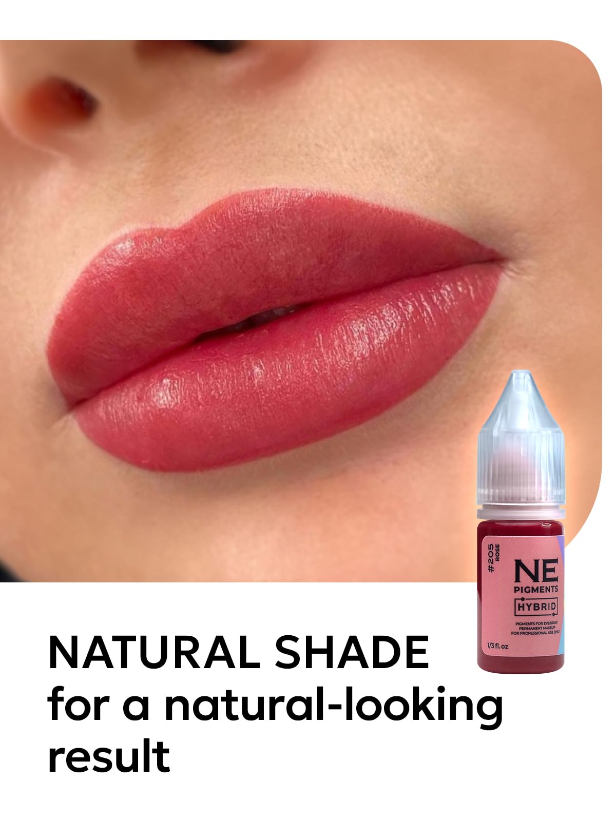 NE PIGMENTS #205 Rose - By Elena Nechaeva - Lip Pigment - Permanent Makeup - Professional Tattoo Ink