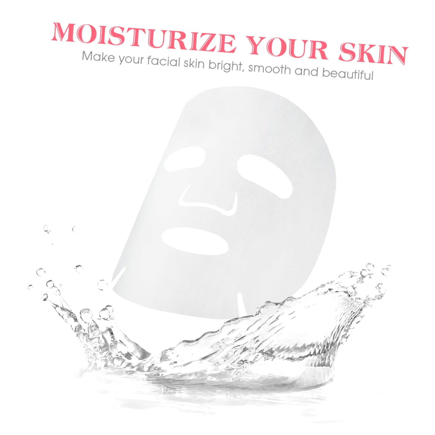 FRCOLOR 100 Pcs Enlarged Cotton Facial Mask Sheets DIY Cosmetic Face Skin Care Mask