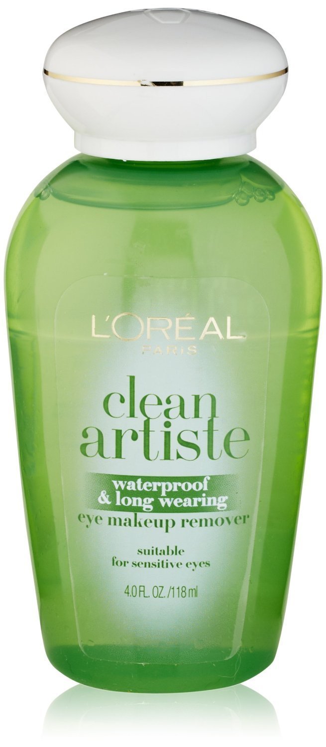 L'Oreal Paris Clean Artiste Waterproof & Long Wearing Eye Makeup Remover 4 oz (Pack of 3)