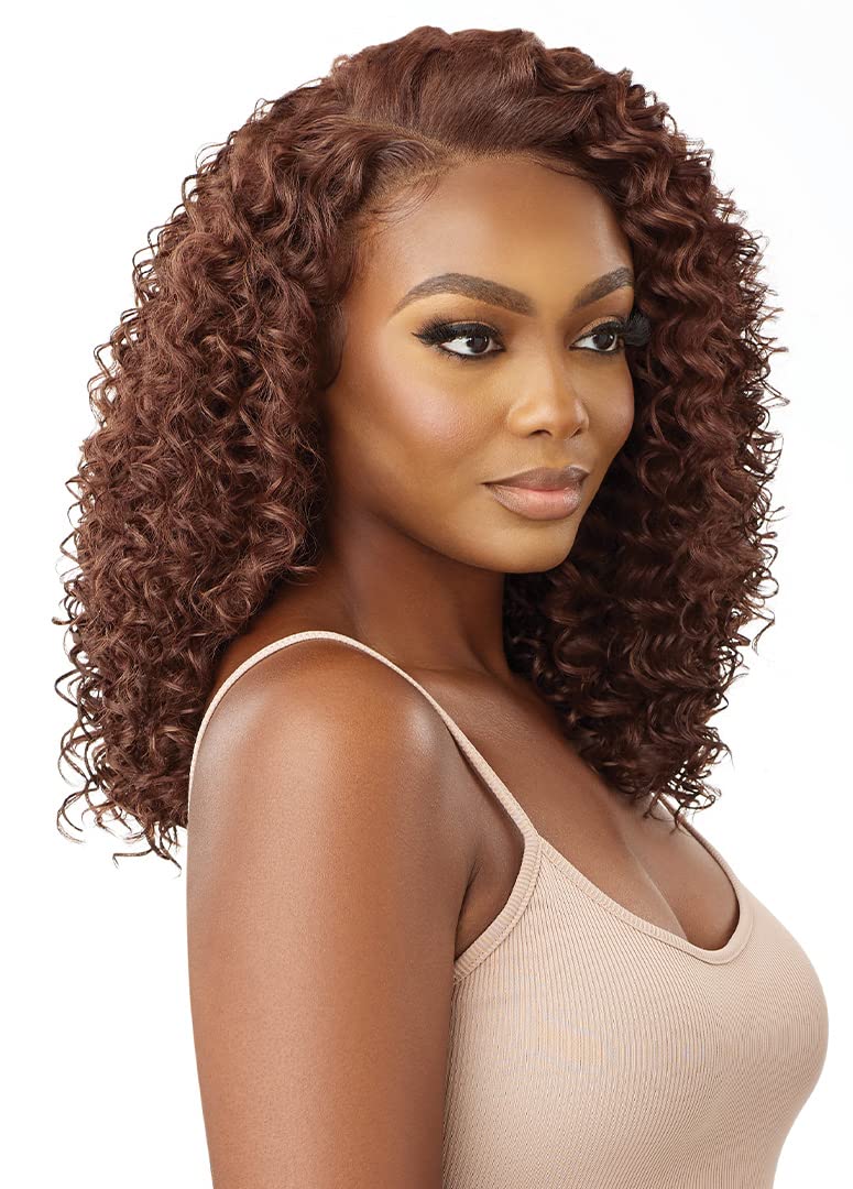 Outre Perfect Hairline 13x4 HD Lace Front Wig DOMINICA 16" (3drff ginger mahogany)