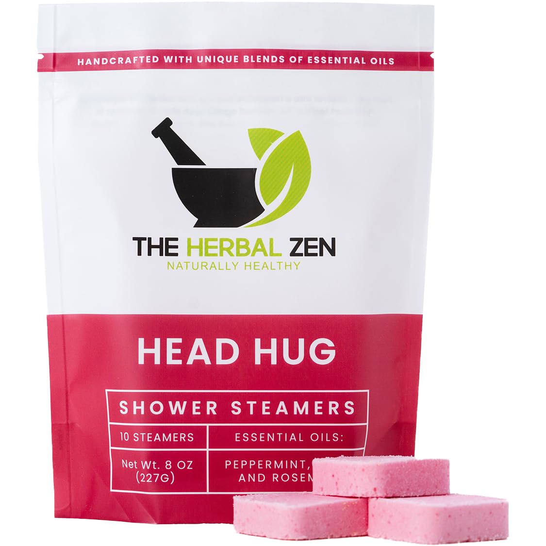 Head Hug Shower Steamers Aromatherapy for Relief - USA Made Mothers Day Gift for Mom - Peppermint & Rosemary Shower Bomb Tablets – Soothing Natural Essential Oils (10 Pack)