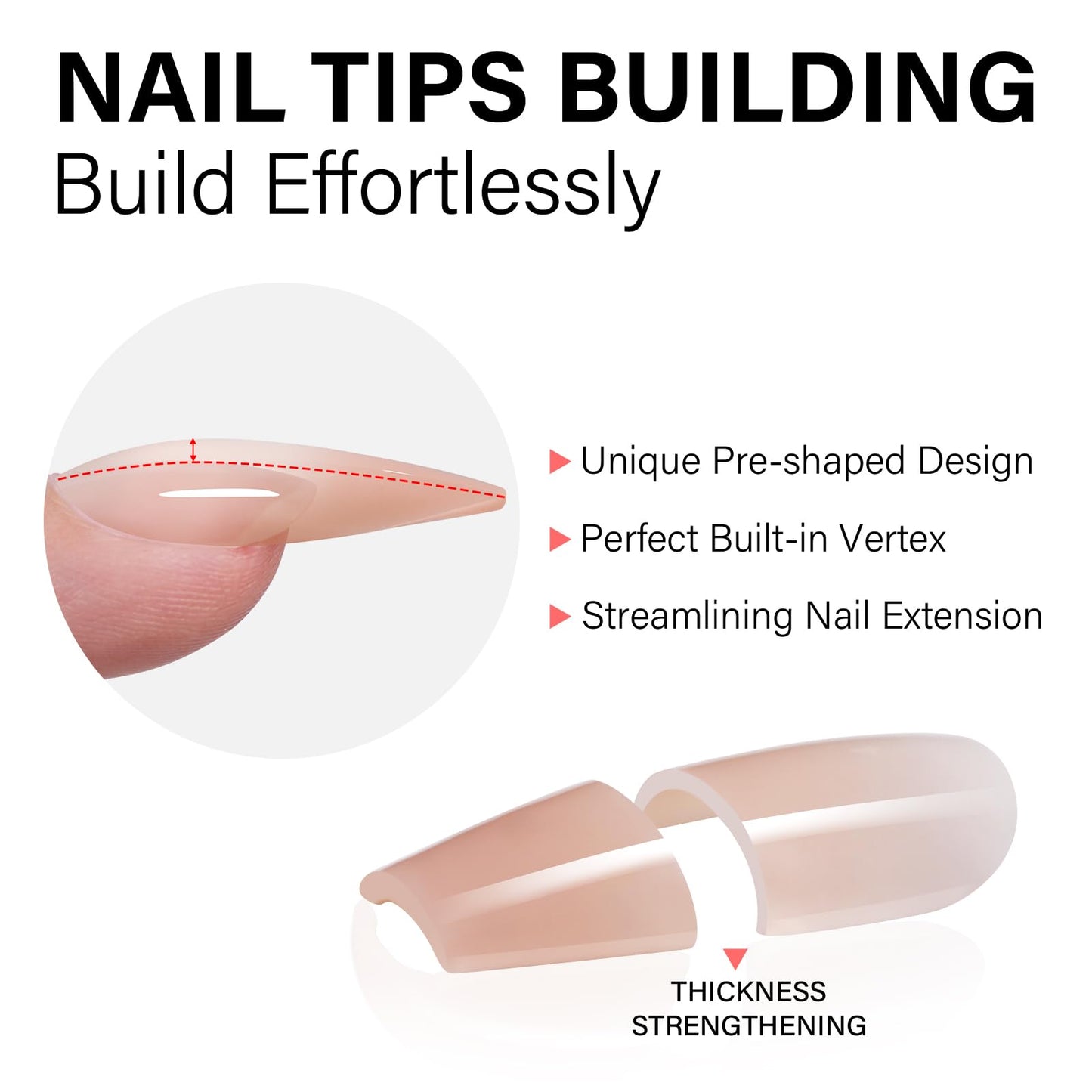 AILLSA Press on Nails Almond 140 PCS Fake Nails 4 in 1 Medium Glossy Nude Nails Press Ons, Long Lasting Pre-Shaped Gel Nails Natural False Nail for Nail Art DIY Women