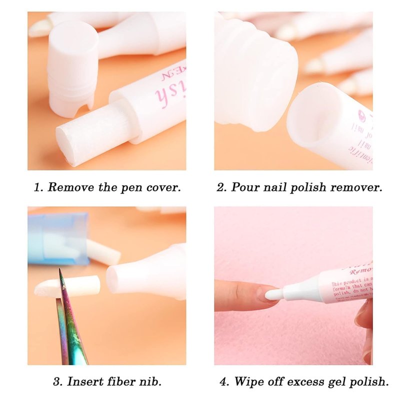 Nail Polish Corrector Pen Set - 2 Pcs with 3 Replaceable Tips | Quick Manicure Mistake Fix