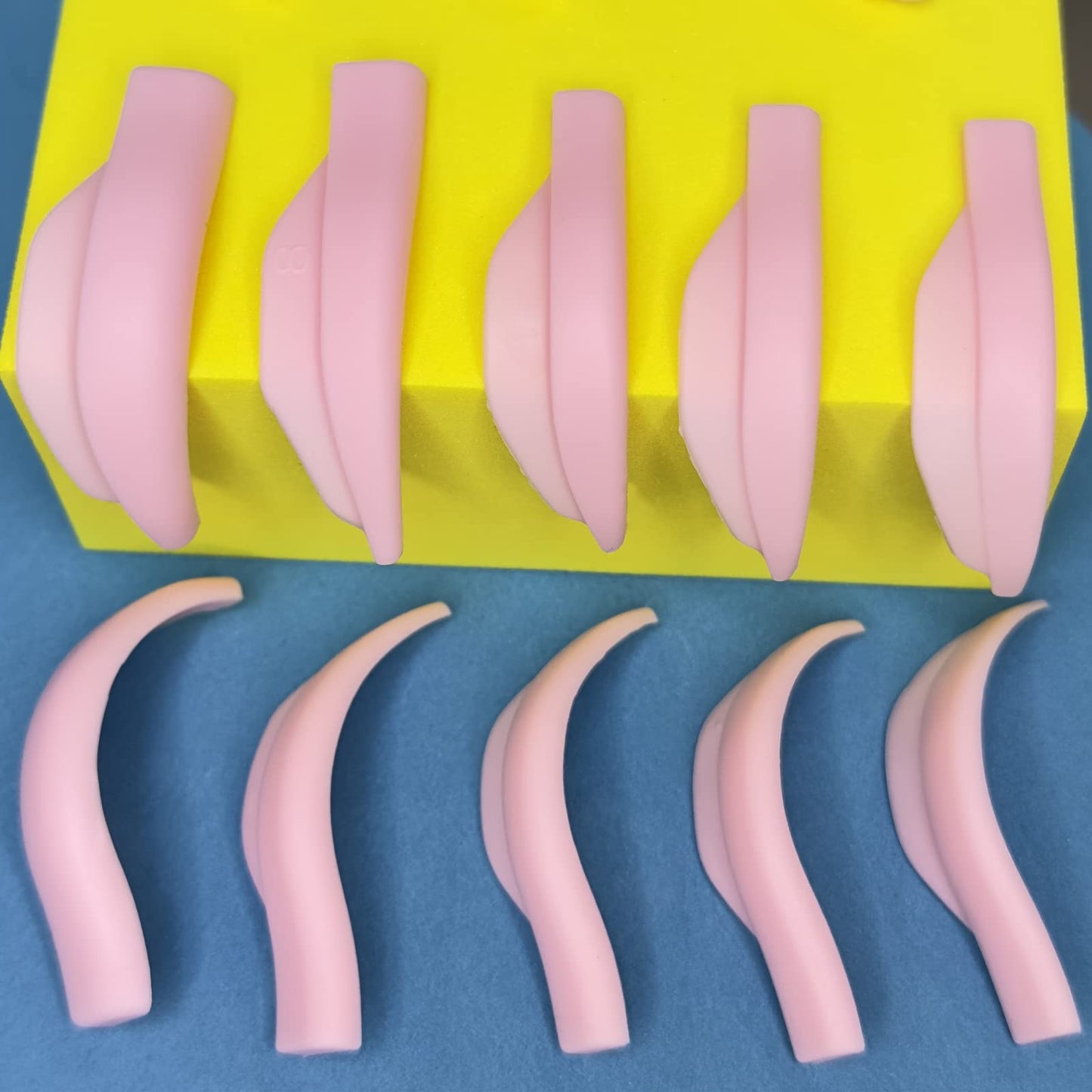 Lash lift Pad, Eyelash Perming Rod, Soft Lash Lamination Curler Shield Mega L Curl, 6 Size Lash Lifting Pads Fit All Eyes and Lashes, Lamination Roller Give Eyelashes Super Curl Never Pops Off Eyes -100 Applications Perming Guards Rods Roller (Mega L Pads