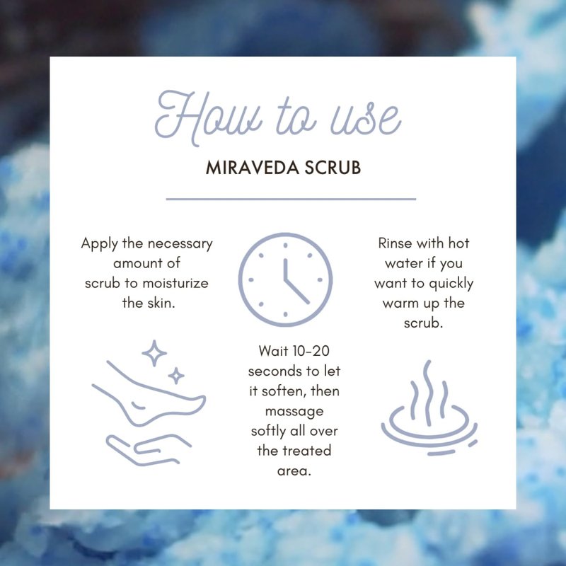Miraveda Sea Scrub - 500ml Exfoliating Body Scrub for Hands, Feet & Skin Care | Moisturizing Treatment