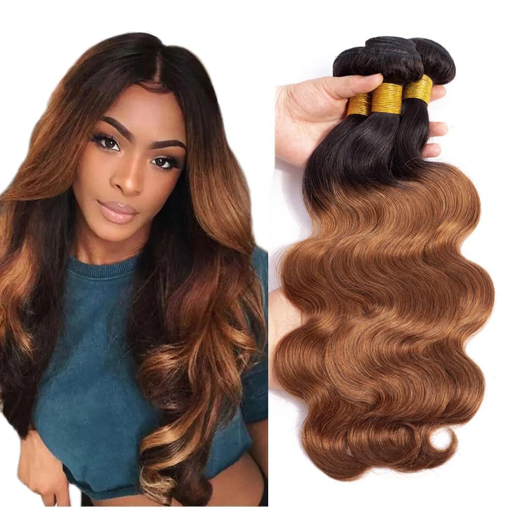 Highlight Kinky Curly Human Hair Bundles Ombre Bundles Human Hair P4/27 Bundle 16 18 20 Inch Soft And Healthy Bundle For Black Women