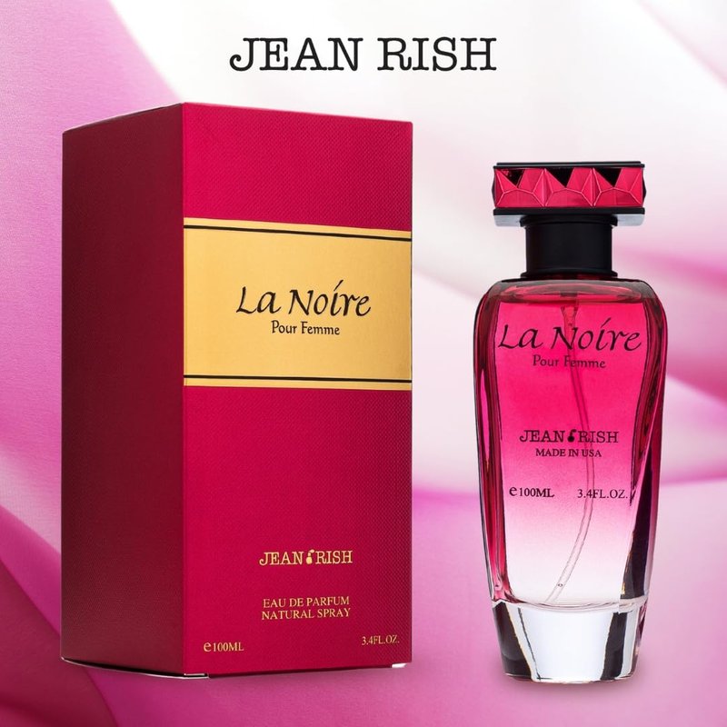 Jean Rish La Noire Perfume for Women Eau De Parfum, Long-Lasting Luxury Fragrance, Made In USA - Bergamot, Peony, Vanilla, Patchouli Scent - 100ml / 3.4 oz