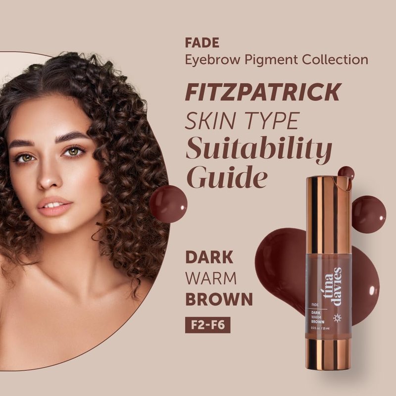Tina Davies FADE Eyebrow Pigments, Dark Neutral Brown 15ml