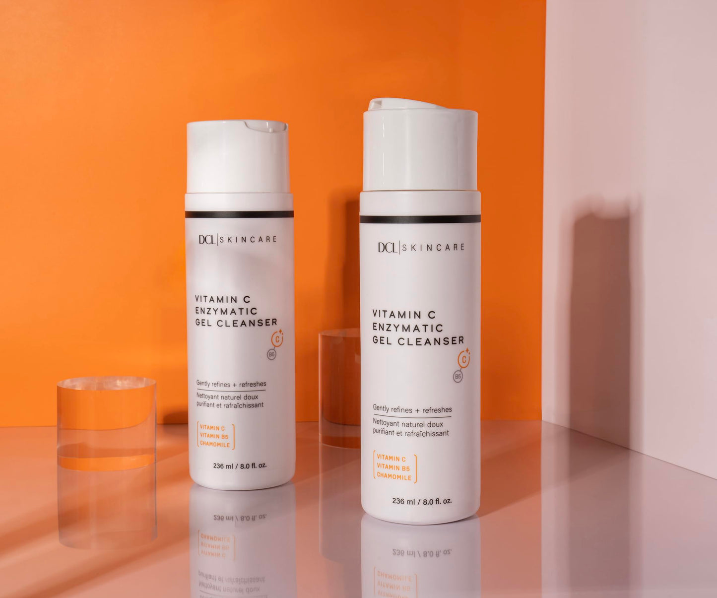 DCL Skincare Vitamin C Enzymatic Gel Cleanser with Sugar Fruit Enzymes & Vitamins C/B5, 8.0 Fl oz
