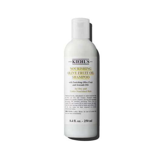 Kiehl's Nourishing Olive Fruit Oil Shampoo, Moisturizing Hair Shampoo for Dry & Damaged Hair, Leaves Hair Soft and Shiny, Restores Shine, with Avocado Oil & Lemon Oil - 8.4 fl oz