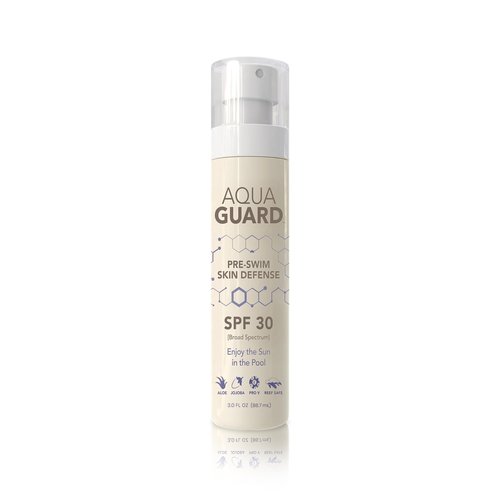 AQUA GUARD Beauty Pre-Swim Skin Defense | Prevents Dry, Itchy Skin | Protects from Pool Chemicals | Hydrating Formula | Made in California | Paraben, Phthalate & Gluten-Free