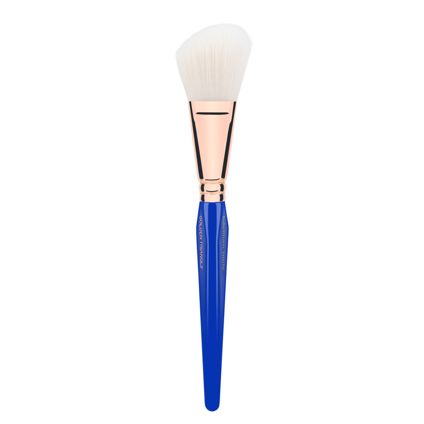 Bdellium Tools Professional Makeup Brush - Golden Triangle 962 Slanted Blusher - With All Vegan and Soft Synthetic Fibers, For Contouring and Highlighting (Blue, 1pc)