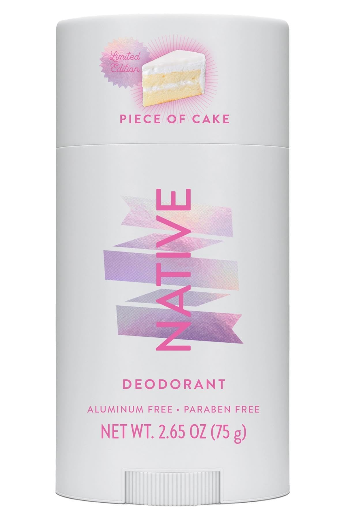 Native Aluminum-Free Clean Deodorant with Natural Derived Ingredients, 72HR odor control | Deodorant for Women and Men | Baking Soda, Coconut Oil, Shea Butter | Piece of Cake Birthday
