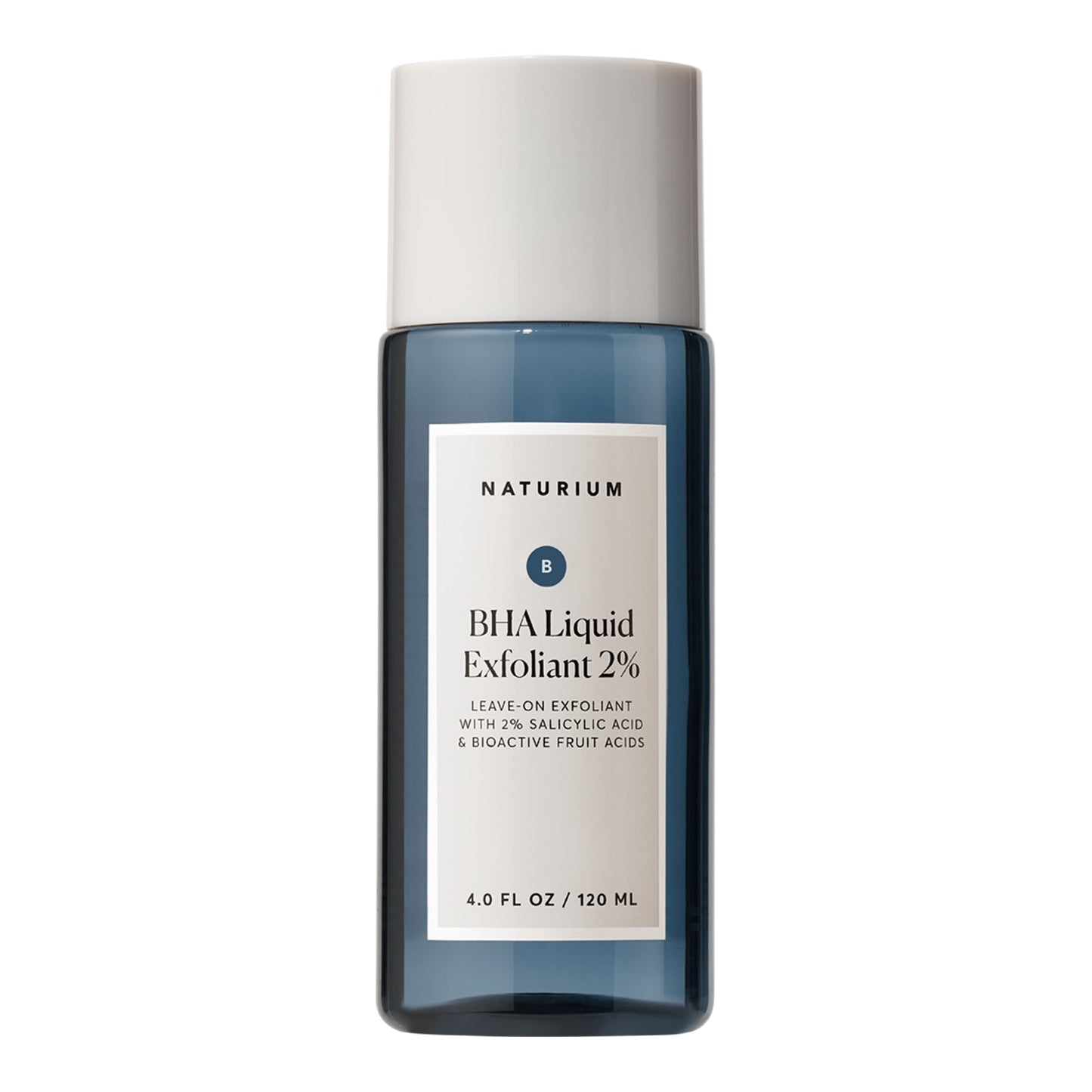Naturium BHA Liquid Exfoliant 2%, Leave-on Face & Skin Care Exfoliating Pore Treatment, with Salicylic Acid & Bioactive Fruit Acids, Packaging May Vary, 4 oz