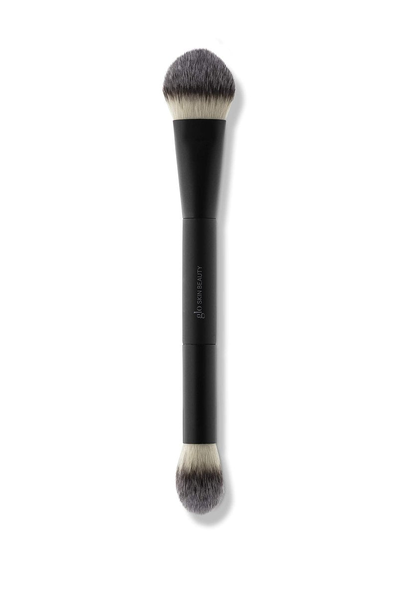 Glo Skin Beauty 107 Contour & Highlighter Brush | Dual Ended Brush Used to Pick Up Product and Sweep Over the Skin for A Natural Look
