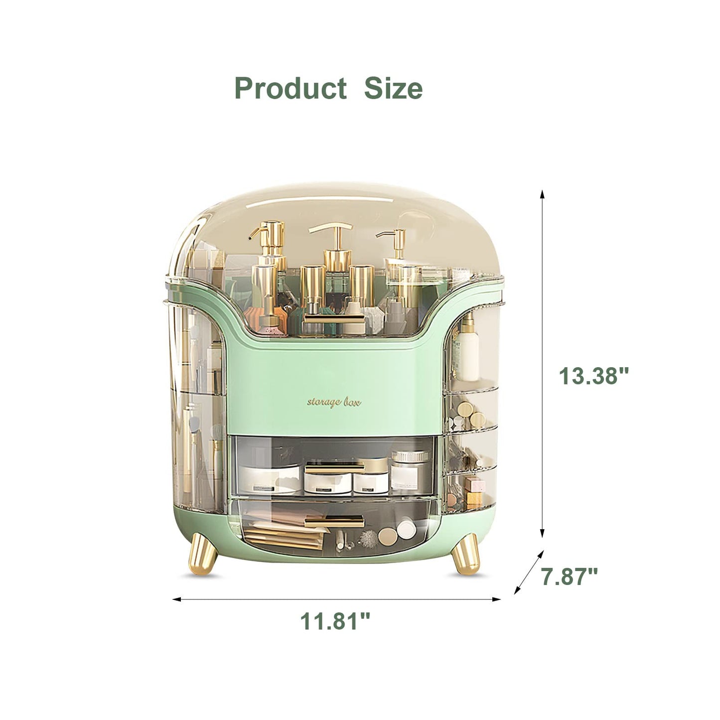 Omeily Upgrade Large Makeup Organizer Countertop Vanity Organizer Cosmetic Organizer Makeup Storage Box Bathroom Counter Organizer Perfume Skincare Organizers Gift Women Clear Design Easy Visibility
