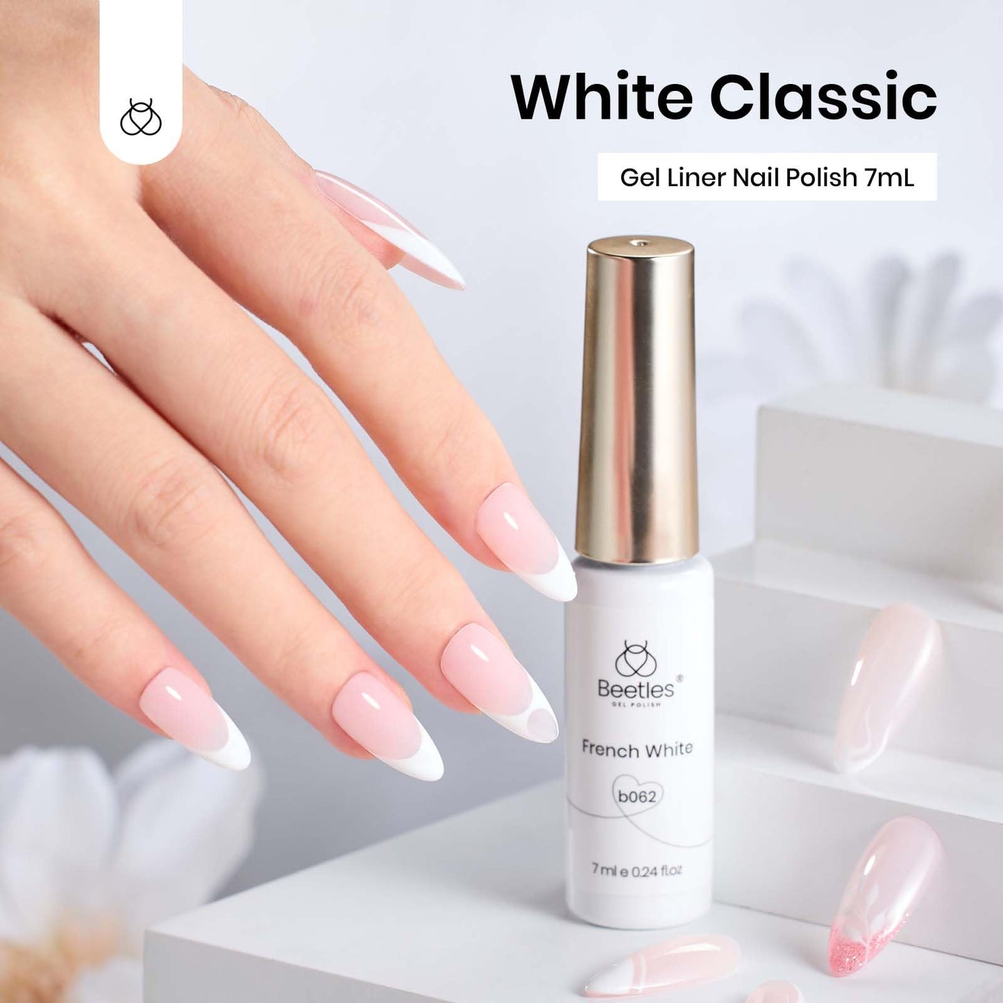 beetles Gel Polish Swirl Nail Art White Gel Liner Nail Polish