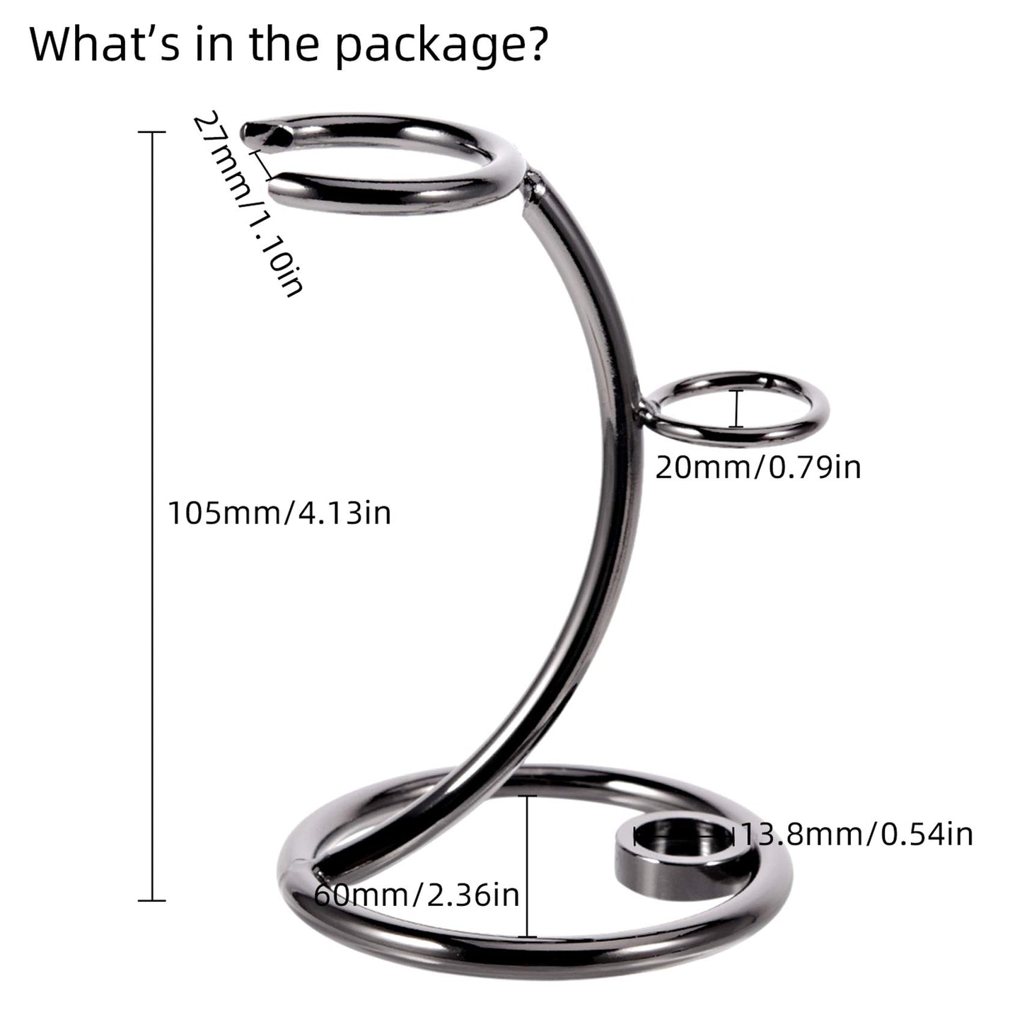 Grandslam Shaving Razor and Brush Stand Universal Holder for Safety Razor Storage Shave Brush Holder (gunmetal)