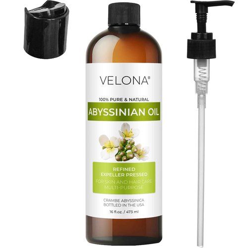 velona Abyssinian Oil 16 Fl Oz | 100% Pure and Natural Carrier Oil | Hair, Body Care | Use Today - Enjoy Results