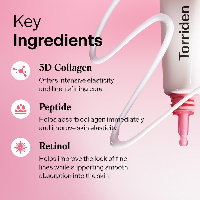 Torriden Collagen Firming Eye Cream - 5D Complex for Wrinkle Reduction & Dark Circles | 30ml
