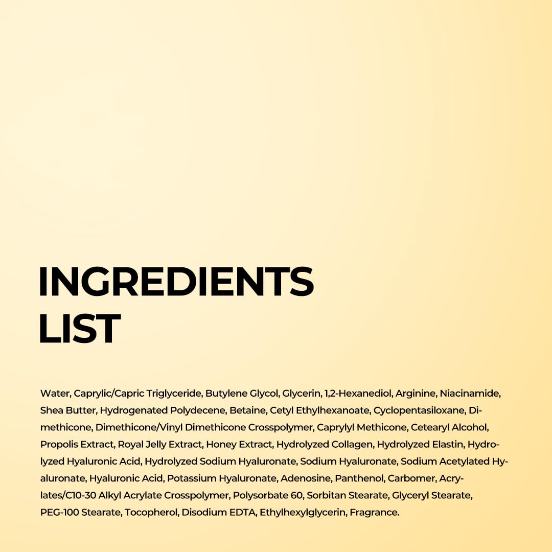 Jaminkyung Triple Propolis & Snail Mucin Face Cream, Korean Glass Skin Moisturizer with 8-Layer Hyaluronic Acid & Panthenol for Deep Hydration, Glowing & Repairing Dry, Dull Skin, 1.69 fl oz