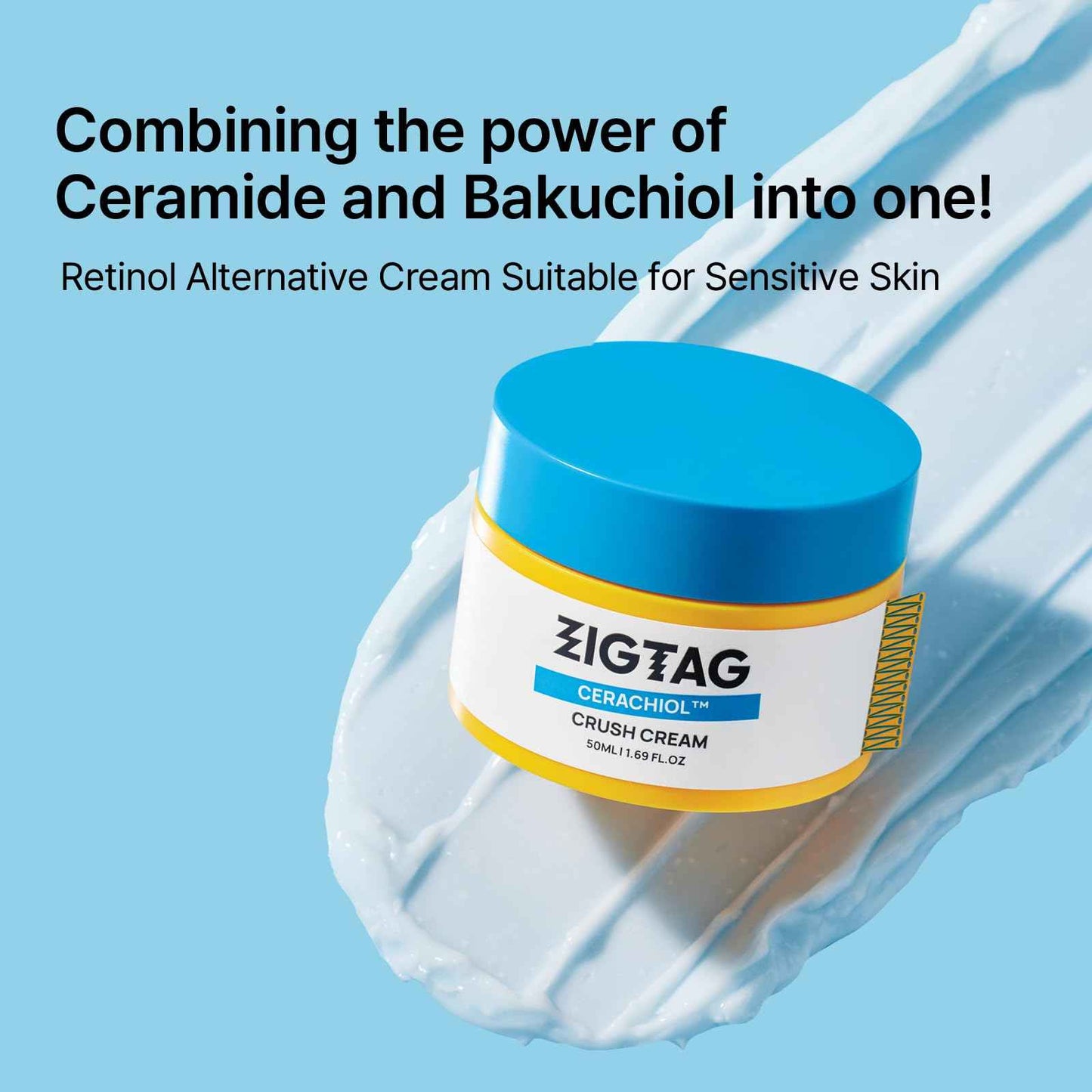 ZIGTAG Cerachiol Crush Cream | Skin Barrier & Hydration Repair with Ceramide Cream | Face Moisturizer for Dry & Sensitive Skin | Korean Skin Care, 1.69 oz