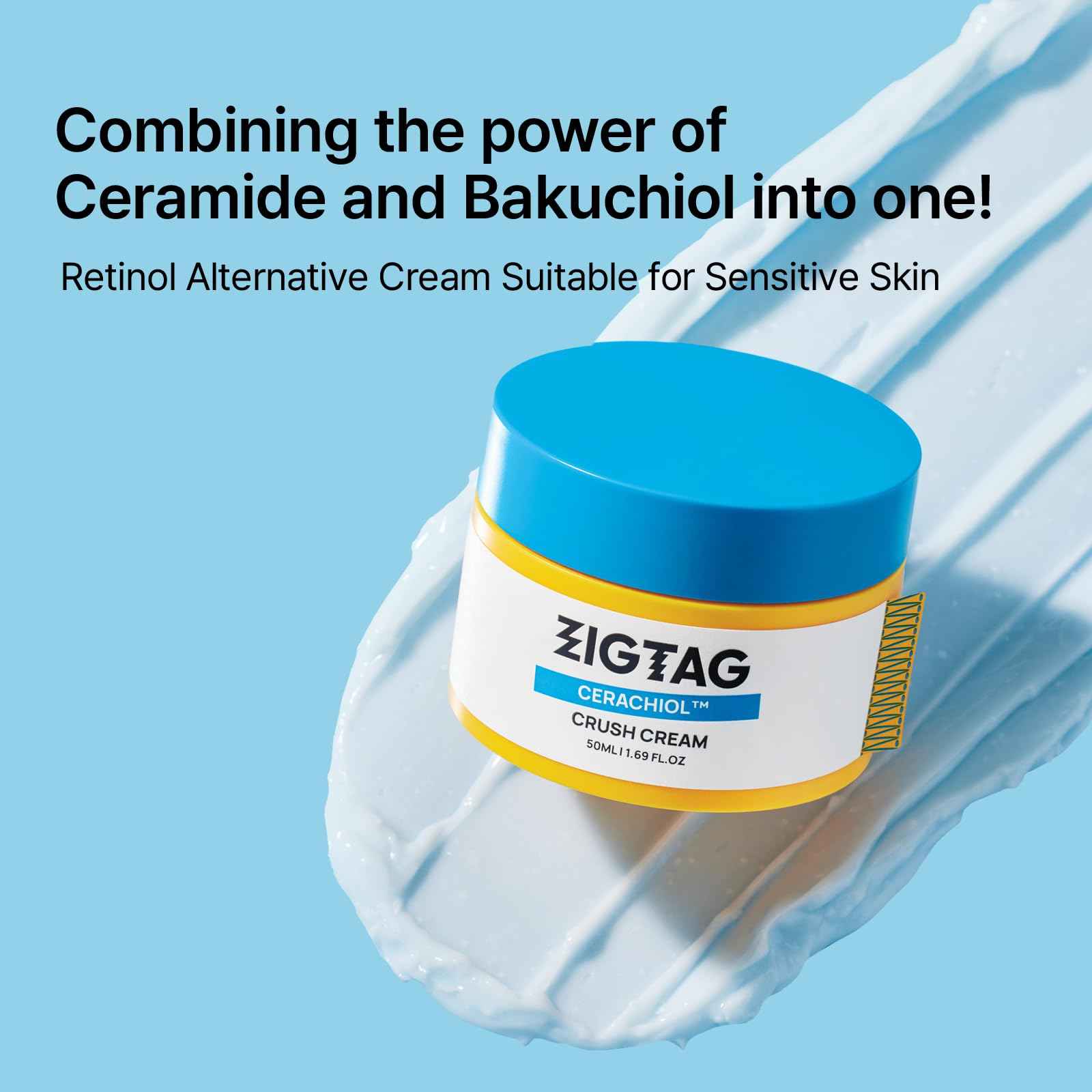 ZIGTAG Cerachiol Crush Cream | Skin Barrier & Hydration Repair with Ceramide Cream | Face Moisturizer for Dry & Sensitive Skin | Korean Skin Care, 1.69 oz