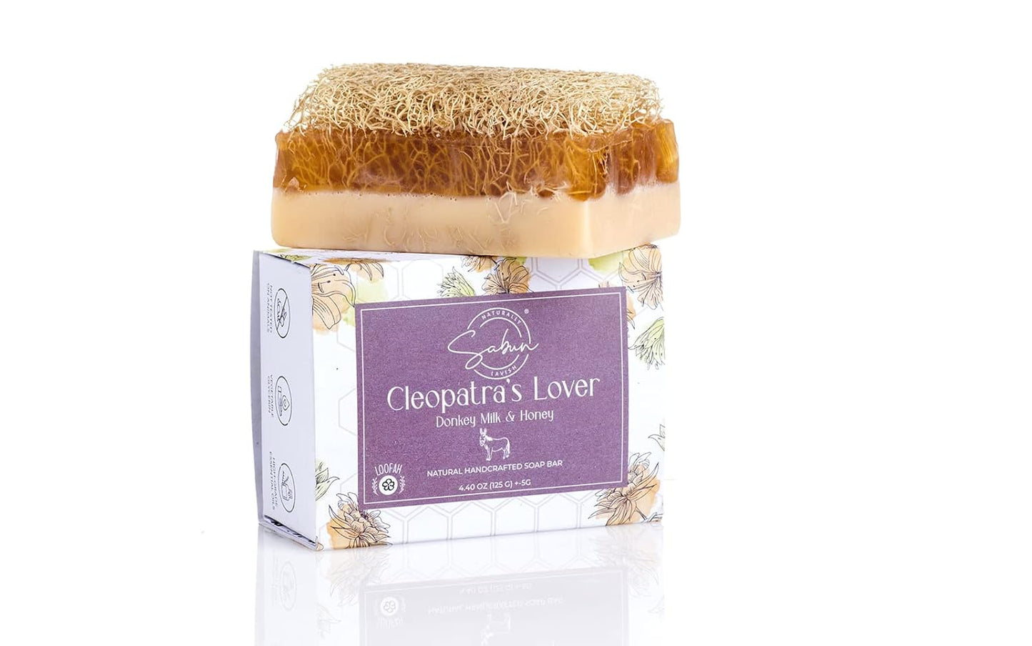 Donkey Milk & Honey Exfoliating Loofah Bar Soap | Nourishing, Hydrating, Moisturizing | 3 Pack (4.4 oz Each)
