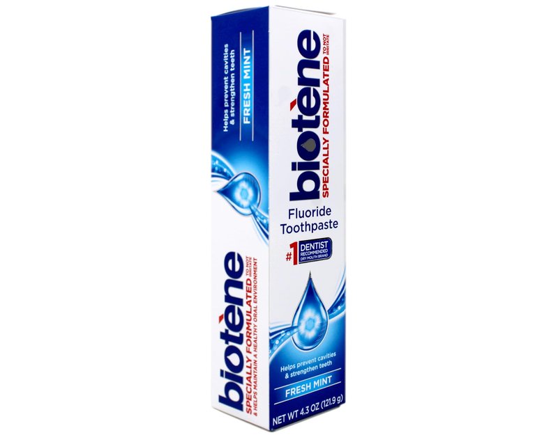 Biotene Fluoride Toothpaste, Fresh Mint, 4.3 oz Tubes - (Pack of 4)