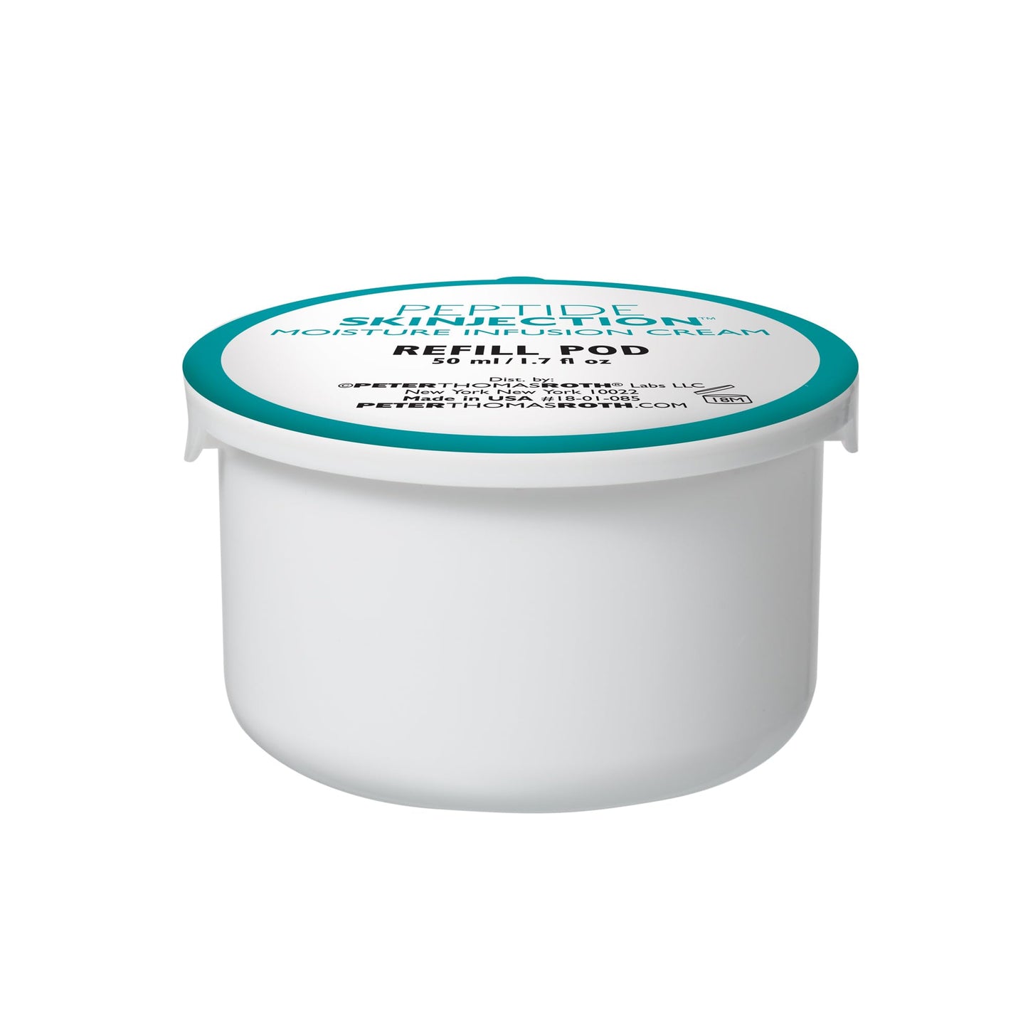 Peter Thomas Roth | Refill Pod for Peptide Skinjection™ Moisture Infusion Cream 1.7 Fl Oz, For Loss of Firmness and Elasticity, Fine Lines & Wrinkles, Dryness, 21 Amplified Peptides & Neuropeptides