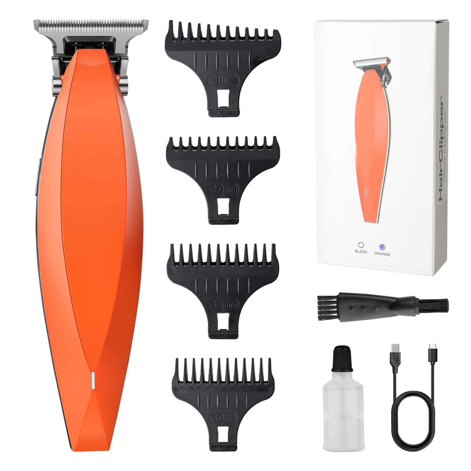 HIENA PRO Cordless Professional Beard Trimmers for Men, Rechargeable Electric T-Blade Hair Trimmer, Facial Trimmer and Hair Cutting Clippers, Gifts for Men