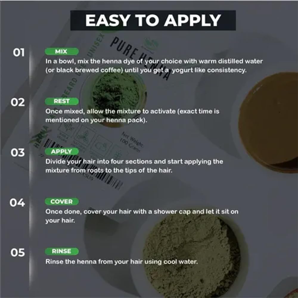 100% Pure Red Henna Powder for Hair Dye - Natural Hair Color | 1000 Grams