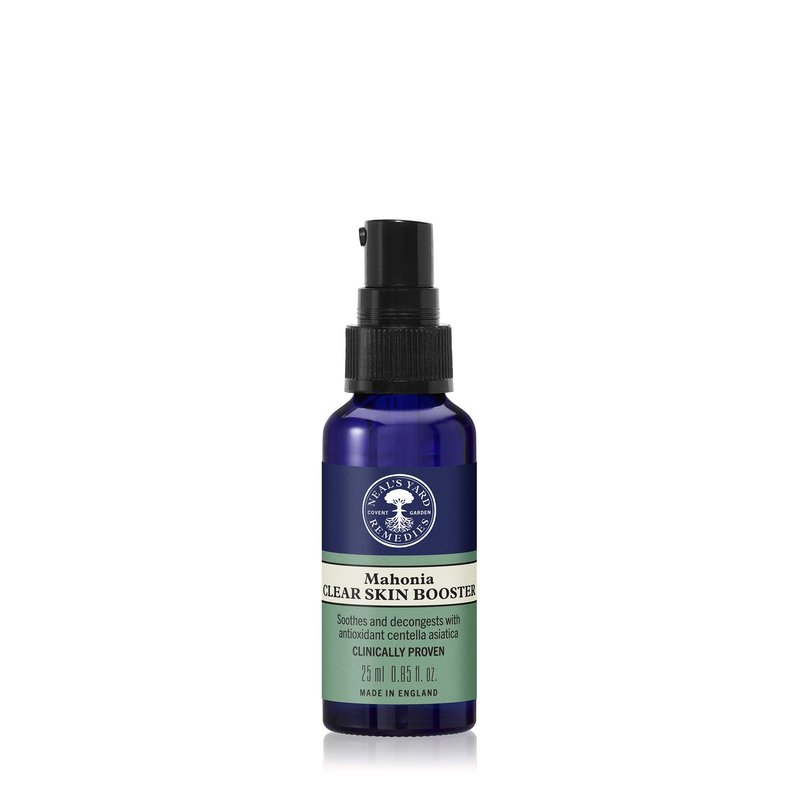 Neal's Yard Mahonia Booster with Antioxidant Centella Asiatic for Oily, Acne Prone Skin, Unclogs Pores, Balances & Purifies Face, Cruelty Free, 25mL