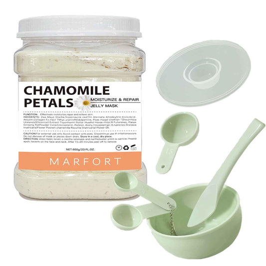 Marfort Jelly Mask for Facials Peel-Off Powder Hydrojelly Mask Peel Off Face Masks SkinCare Combination with Professional Skincare Spa Moisturizing & Hydrating 23 Fl Oz (Chamomile Petals)