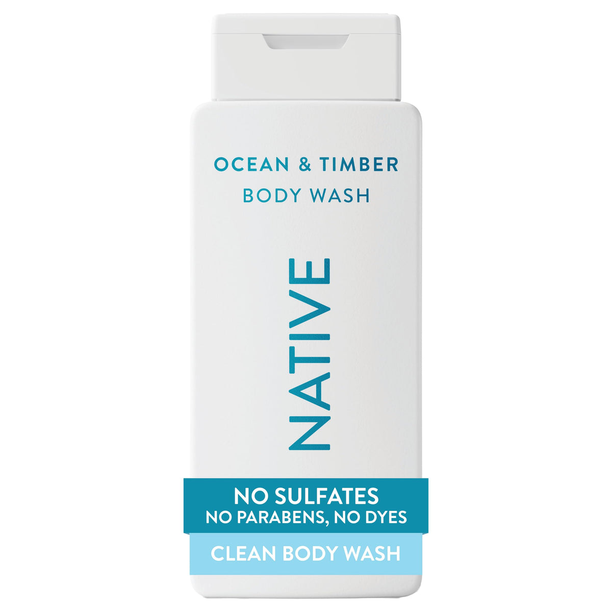 Native Body Wash Contains Naturally Derived Ingredients | For Women & Men, Sulfate, Paraben, & Dye Free Leaving Skin Soft and Hydrating | Ocean & Timber 18 oz - 2 Pk