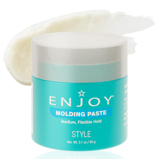 Enjoy Molding Paste, Medium Flexible Hold and Incredible Shine, Non-Greasy Moveable Texture for Versatile Hair Styling, 2.1 Oz
