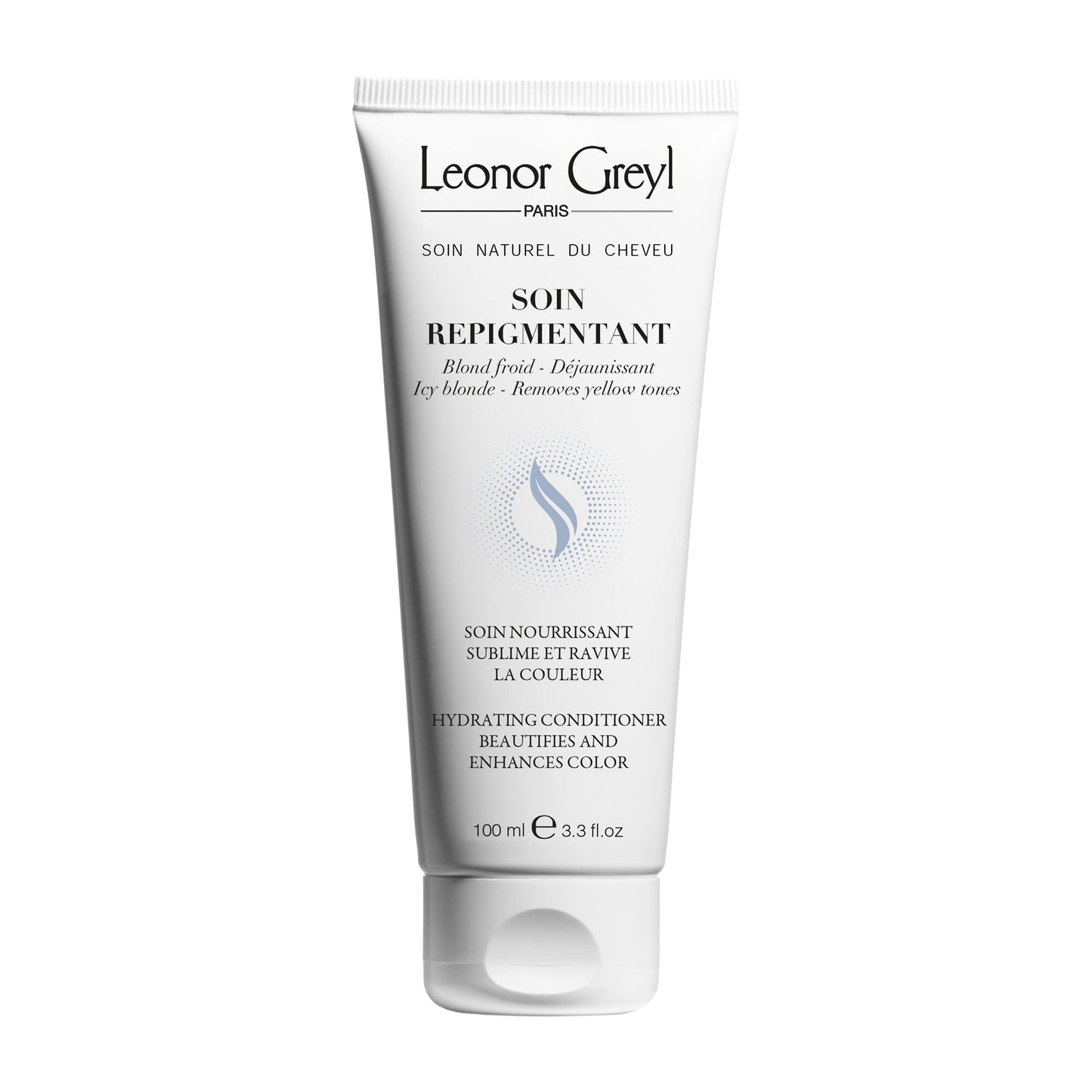 Leonor Greyl Paris - Soin Repigmentant Icy Blonde Deluxe Travel Size - Color-Enhancing Hydrating Conditioner - Revives Blonde to Very Light Blonde, Deluxe Travel Size (3.3oz)