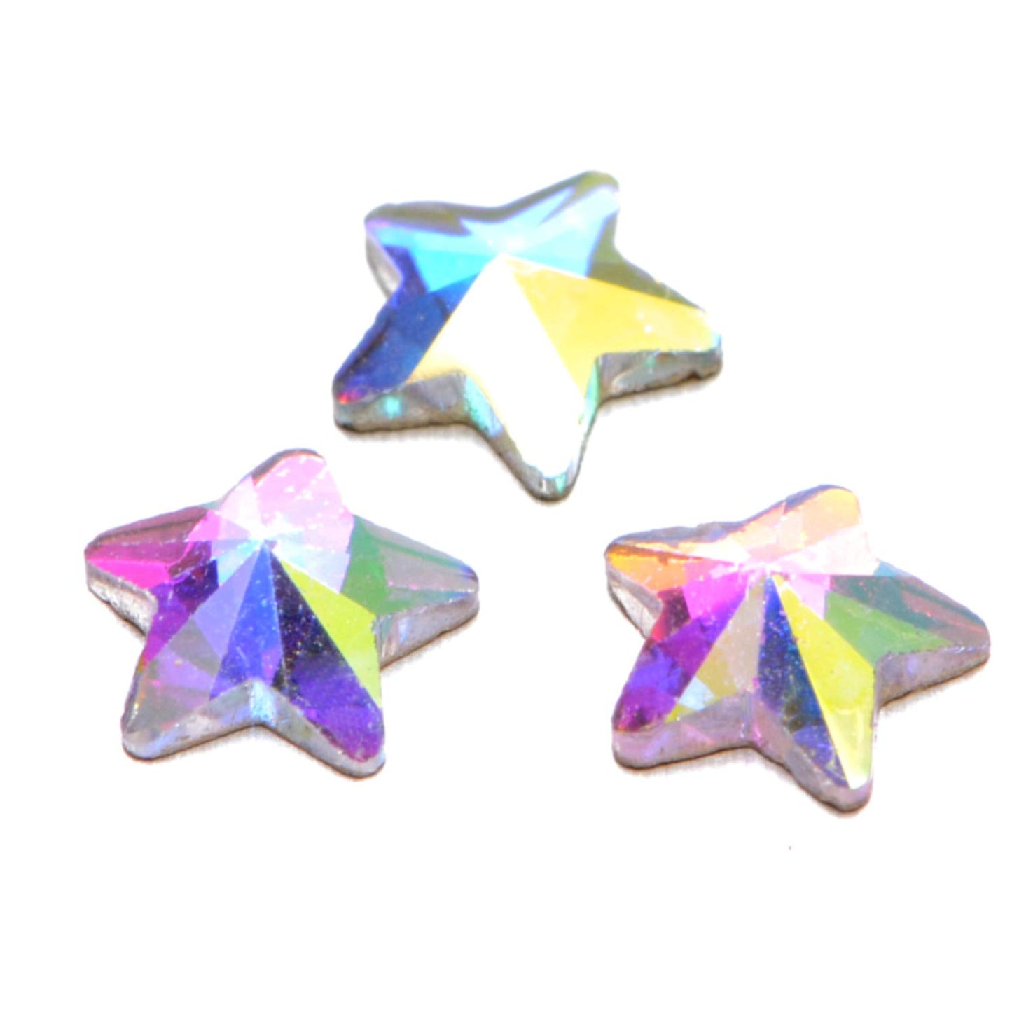 AD Beads Top Czech AB Crystal Multi-Shape Flatback Rhinestone Nail Art Decoration DIY (100 Pcs, 34. Star 8x8mm)