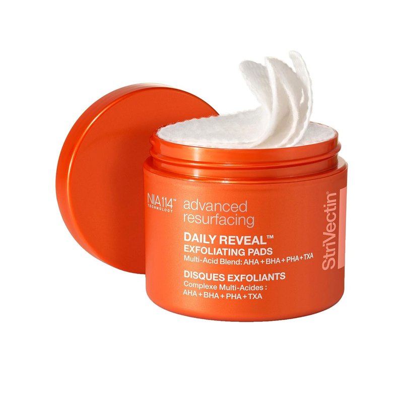 StriVectin Advanced Resurfacing Exfoliating Face Pads - Instant Wrinkle Blurring Primer for Smooth Skin | 30 Pads