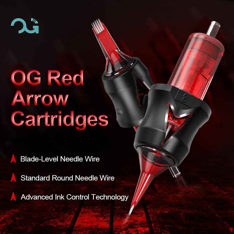 OG PRODUCE Tattoo Cartridge Needles 20Pcs Round Liner/Round Shader/Magum/Mix Bugpin Disposable Tattoo Needles Cartridge for Rotary Tattoo Machine Pen Gun (MIX)