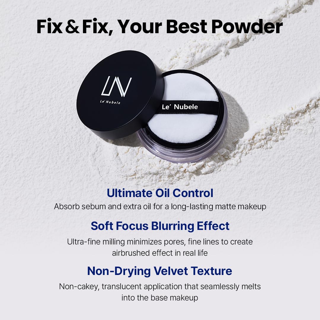 Azulene Face Cover Fixing Powder - Talc-Free Blurring Setting Powder for Oily Sensitive Skin | Mini Size 3g/0.10oz