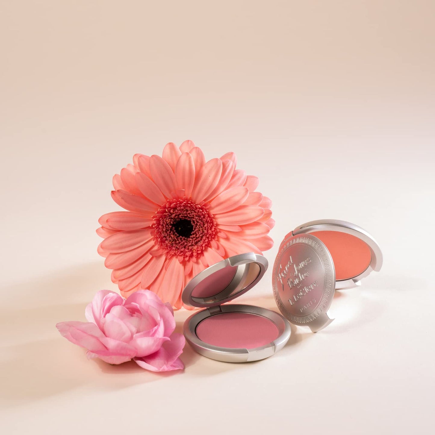 T. LeClerc Powder Blush - Professional High Impact All-Day Wear Flush of Color, Natural & Smooth Makeup Buildable Mineral - No Caking, Blends Easily & Contours Cheeks Made In France (Brun Voilé)