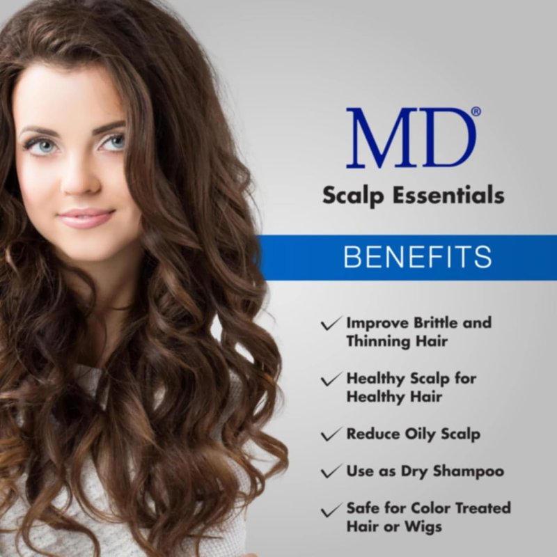 MD Scalp Essential Serum – Advanced Scalp Anti-Aging & Follicle Decongestant | Targeted 5-Alpha Reductase Support for Thinning Hair, Oil & Itch | Clinically Tested Non-Irritating Formula | 2 fl oz