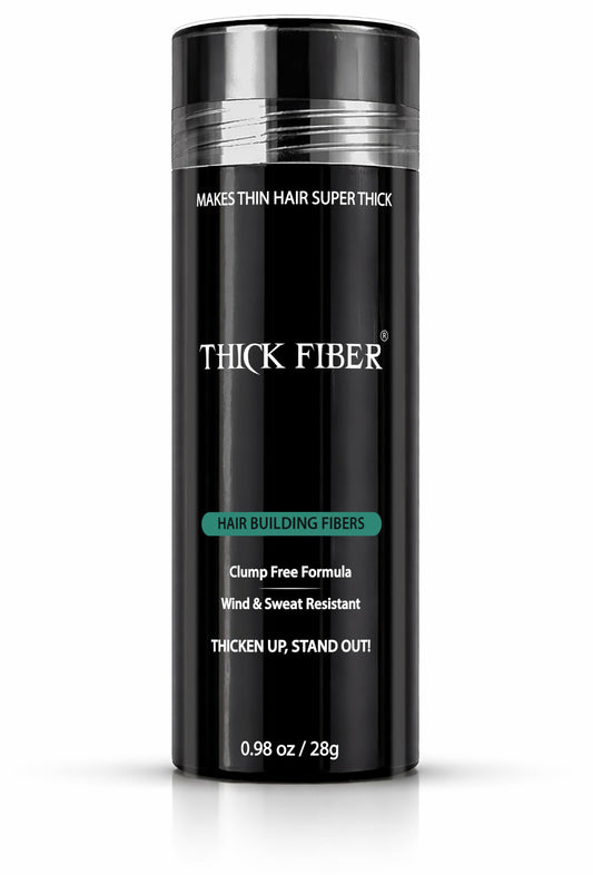 THICK FIBER Hair Fibers for Women & Men with Thinning Hair, (Dark Brown), 28g, Hair Loss Concealer, Covers Bald Spots, Hairline & Sparse Areas, Natural Fuller Looking Hair