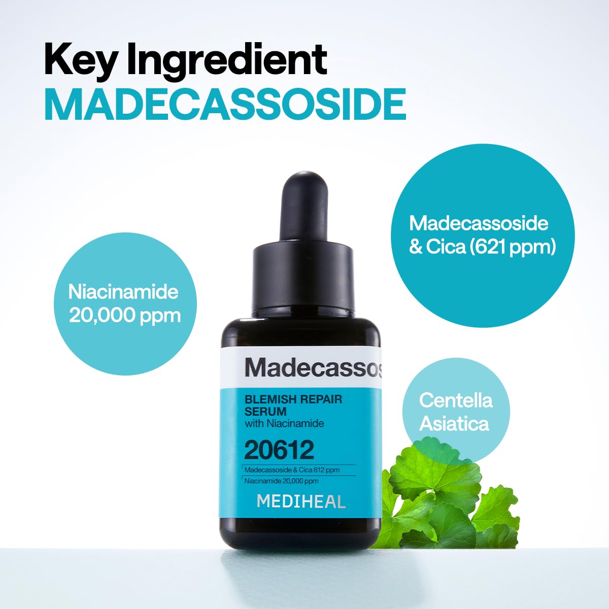 Madecassoside Repair Serum - Blemish Care & Skin Soothing | Centella Asiatica & Niacinamide, 1.35 fl. oz.