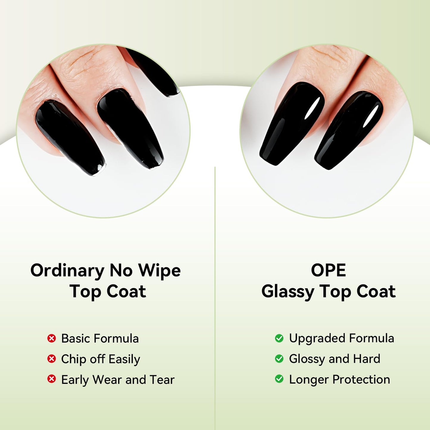 Quick Dry Nail Polish Set - Base & Top Coat, High-Gloss Finish | 16.5ml for DIY Nail Art