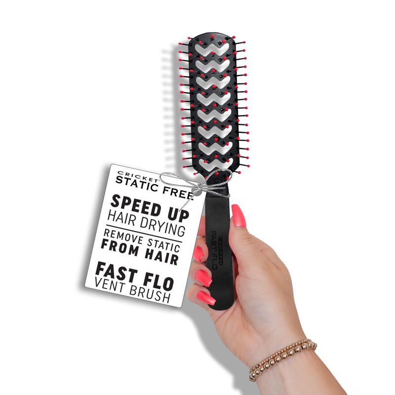 Cricket Static Free Hair Brush - Fast Flo Vent for Quick Blow Drying & Tangle-Free Styling | All Hair Types