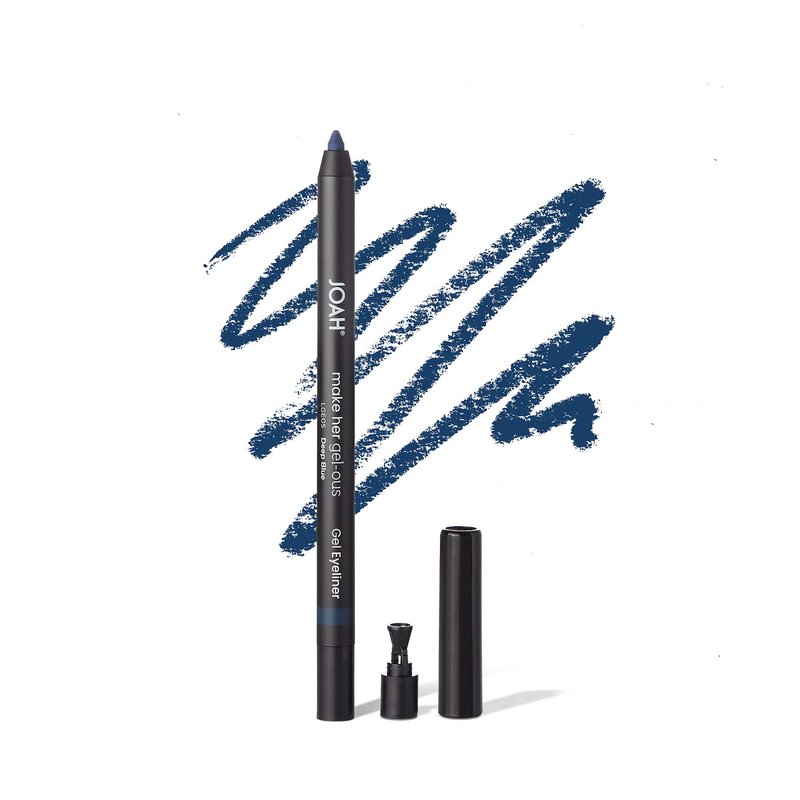 JOAH Make Her Gel-ous Gel Eyeliner with Self-Sharpening Pencil, Waterproof & Long-Lasting Intense Color Definition & Finish, Creamy No-Tug Formula - Deep Blue