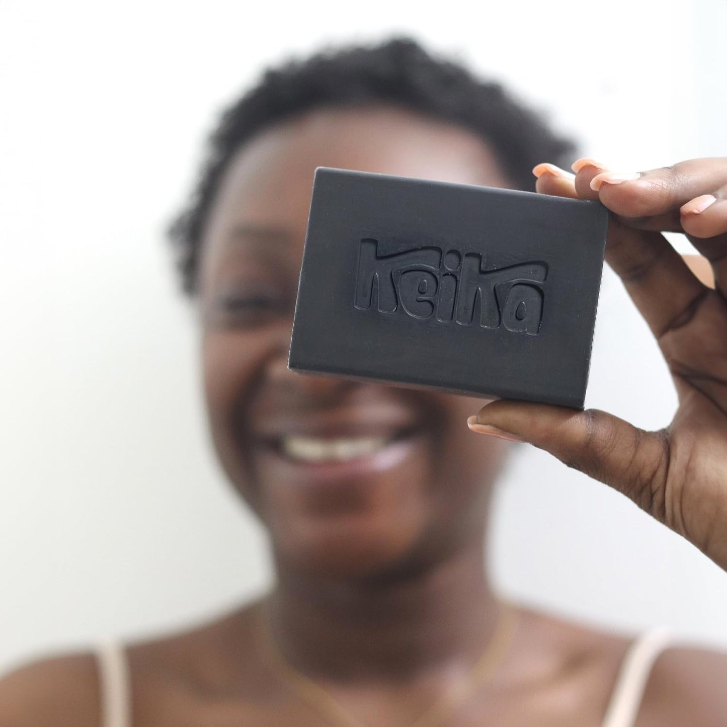 Keika Charcoal Black Soap Bar for Eczema, Psoriasis, Face, Body, Men Women Teens with Oily Skin, 5 oz. (Charcoal, 4-Pack)