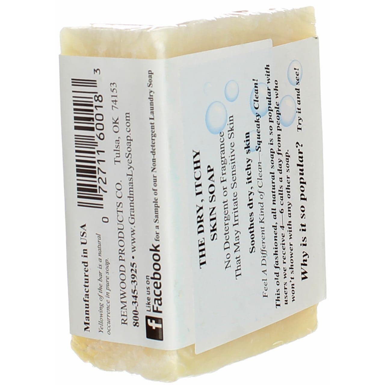 Grandma's Lye Face& Body Soap - 6 oz, Pack of 3